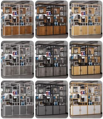 Kệ bày đồ sắt gỗ - Giải pháp hoàn hảo cho không gian hiện đại-KTS 010