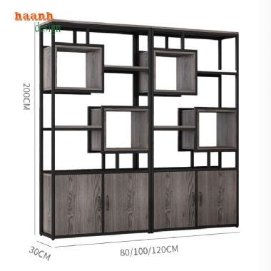 Kệ bày đồ sắt gỗ - Giải pháp hoàn hảo cho không gian hiện đại-KTS 010