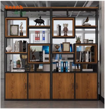 Kệ bày đồ sắt gỗ - Giải pháp hoàn hảo cho không gian hiện đại-KTS 010