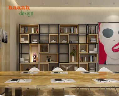 Độc đáo và cá tính với kệ trang trí sắt gỗ-KTS 011