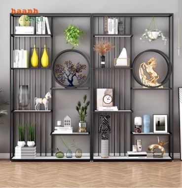 Tạo Điểm Nhấn Không Gian Với Kệ Sắt Bày Đồ Trang Trí Đẹp-KTS 013