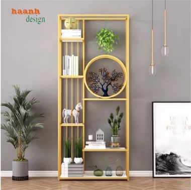 Tạo Điểm Nhấn Không Gian Với Kệ Sắt Bày Đồ Trang Trí Đẹp-KTS 013