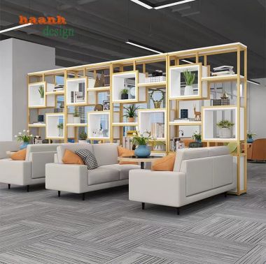 Tích hợp kệ sắt gỗ vào trang trí nội thất hiện đại-KTS 008