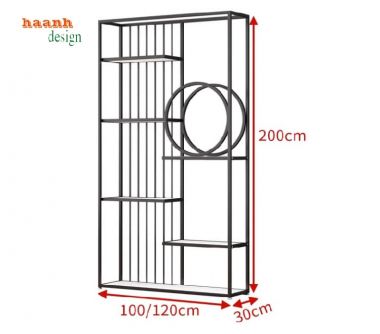 Tạo Điểm Nhấn Không Gian Với Kệ Sắt Bày Đồ Trang Trí Đẹp-KTS 013