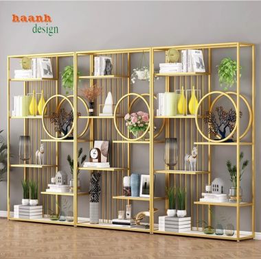 Tạo Điểm Nhấn Không Gian Với Kệ Sắt Bày Đồ Trang Trí Đẹp-KTS 013