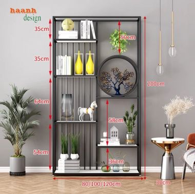 Tạo Điểm Nhấn Không Gian Với Kệ Sắt Bày Đồ Trang Trí Đẹp-KTS 013