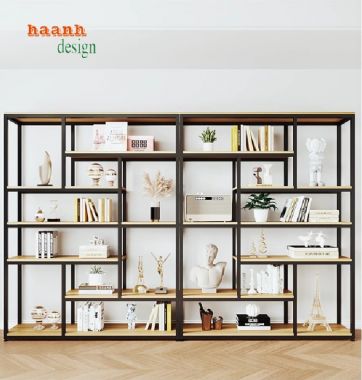 Kệ Sắt Trang Trí Gỗ – Giải Pháp Trang Trí Nội Thất Đẹp-KTS 014