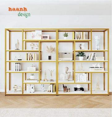 Kệ Sắt Trang Trí Gỗ – Giải Pháp Trang Trí Nội Thất Đẹp-KTS 014