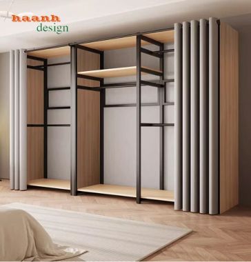 Kệ khung sắt treo quần áo hiện đại đẹp cho mọi không gian-KST 011