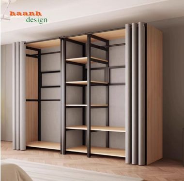 Kệ khung sắt treo quần áo hiện đại đẹp cho mọi không gian-KST 011