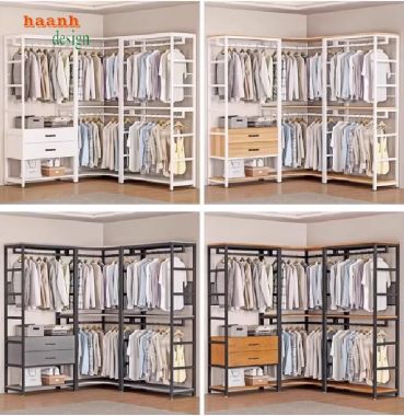 Thiết Kế Kệ Treo Quần Áo Bằng Sắt Đẹp – Bền – Đa Năng-KST 006