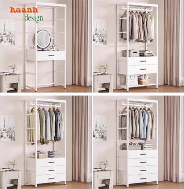 Thiết Kế Kệ Treo Quần Áo Bằng Sắt Đẹp – Bền – Đa Năng-KST 006