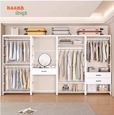 Thiết Kế Kệ Treo Quần Áo Bằng Sắt Đẹp – Bền – Đa Năng-KST 006