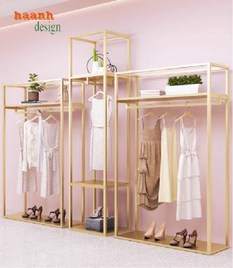 Kệ sắt treo quần áo thời trang cao cấp – Thiết kế theo yêu cầu-KST 005