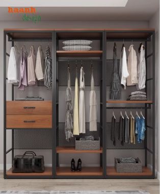 Kệ sắt treo quần áo Giải pháp lưu trữ cho không gian của bạn-KST 001