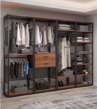 Kệ sắt treo quần áo Giải pháp lưu trữ cho không gian của bạn-KST 001