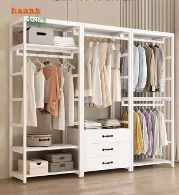 Khám phá những mẫu kệ khung sắt treo quần áo đẹp mắt-KST 002