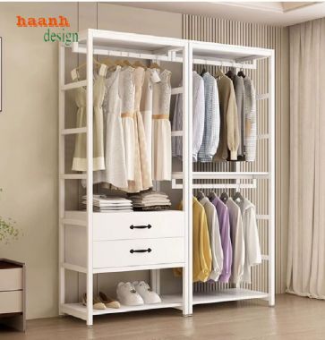 Khám phá những mẫu kệ khung sắt treo quần áo đẹp mắt-KST 002