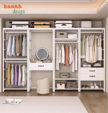 Khám phá những mẫu kệ khung sắt treo quần áo đẹp mắt-KST 002