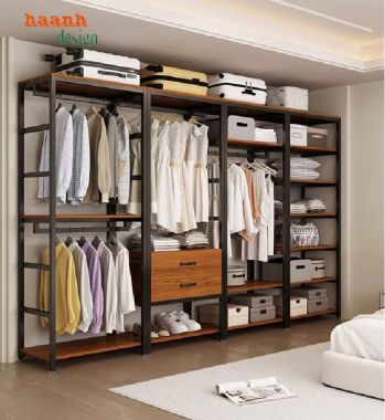 Khám phá những mẫu kệ khung sắt treo quần áo đẹp mắt-KST 002