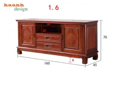 Kệ Tivi Giả Cổ Nhiều Ngăn Cho Phòng Khách - KTV 017