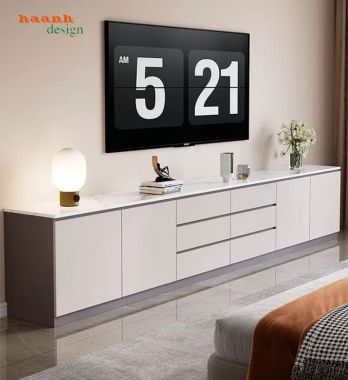 Kệ Tivi Gỗ Công Nghiệp Dáng Dài Nhiều Ngăn Kéo - KCH 012