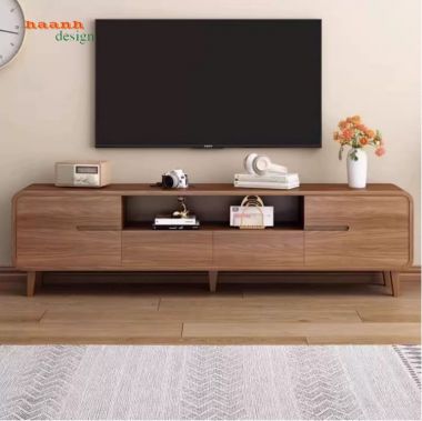 Kệ Tivi Gỗ Veneer Óc Chó Cao Cấp Cho Gia Đình-KCH 010