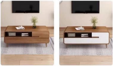 Kệ Tivi Gỗ Veneer Óc Chó Cao Cấp Cho Gia Đình-KCH 010