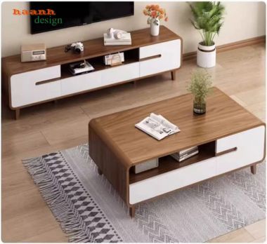Kệ Tivi Gỗ Veneer Óc Chó Cao Cấp Cho Gia Đình-KCH 010
