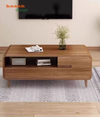 Kệ Tivi Gỗ Veneer Óc Chó Cao Cấp Cho Gia Đình-KCH 010