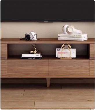 Kệ Tivi Gỗ Veneer Óc Chó Cao Cấp Cho Gia Đình-KCH 010