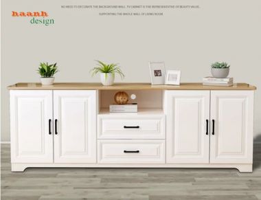 Mẫu Kệ Tivi Gỗ Công Nghiệp Hiện Đại Cao Cấp Xu Hướng 2026-KCH 009