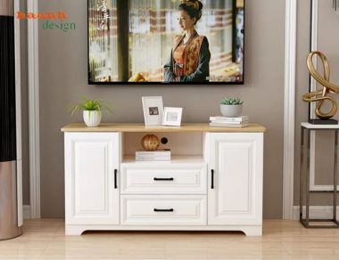 Mẫu Kệ Tivi Gỗ Công Nghiệp Hiện Đại Cao Cấp Xu Hướng 2026-KCH 009