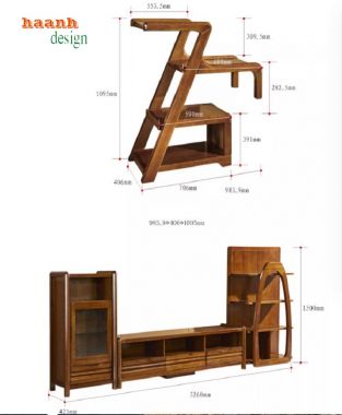 Kệ ti vi gỗ phòng khách hiện đại– Giải pháp nội thất tinh tế-KTH 010