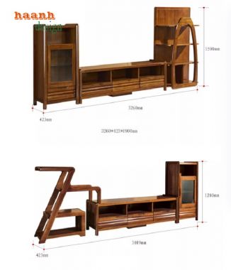 Kệ ti vi gỗ phòng khách hiện đại– Giải pháp nội thất tinh tế-KTH 010