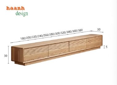 Mẫu kệ tivi phòng khách gỗ sồi đáng mua nhất năm 2025-KTH 011