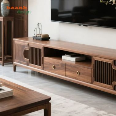 Kệ tivi cao cấp từ gỗ óc chó Bắc Mỹ nhập khẩu-KTH 014
