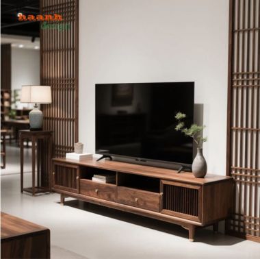 Mẫu Kệ Tivi Đẹp Gỗ Óc Chó Cao Cấp Nhập Khẩu Bắc Mỹ-KTH 013