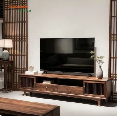 Mẫu Kệ Tivi Đẹp Gỗ Óc Chó Cao Cấp Nhập Khẩu Bắc Mỹ-KTH 013