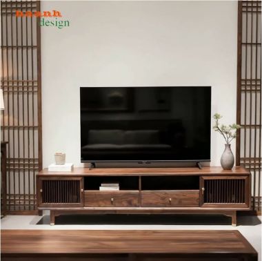 Mẫu Kệ Tivi Đẹp Gỗ Óc Chó Cao Cấp Nhập Khẩu Bắc Mỹ-KTH 013