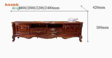 Kệ TV Phòng Khách Tân Cổ Điển Châu Âu - Sang Trọng và Tinh Tế KTD 004