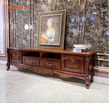 Kệ TV Phòng Khách Tân Cổ Điển Châu Âu - Sang Trọng và Tinh Tế KTD 004