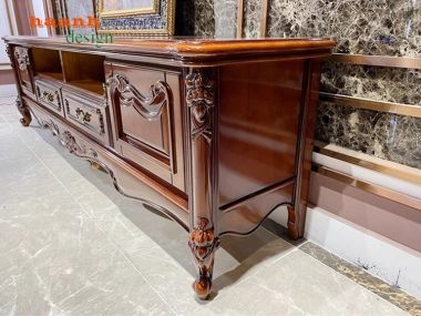 Kệ TV Phòng Khách Tân Cổ Điển Châu Âu - Sang Trọng và Tinh Tế KTD 004