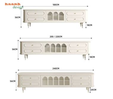 Kệ Tivi Cổ Điển Phong Cách Pháp Đẹp Tinh Tế-KTD 011