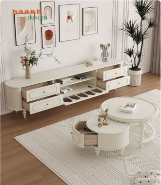 Kệ Tivi Cổ Điển Phong Cách Pháp Đẹp Tinh Tế-KTD 011