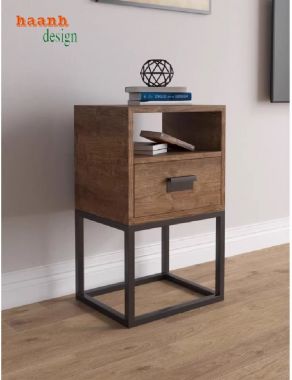 Bùng nổ xu hướng kệ tivi phòng khách sắt gỗ hiện đại-KSG 001