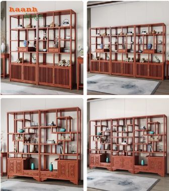 Kệ Gỗ Bày Đồ Trang Trí – Tô Điểm Không Gian Sống-KTT 014