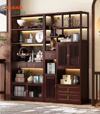 Sáng tạo không gian với kệ gỗ trang trí bày đồ-KTT 012