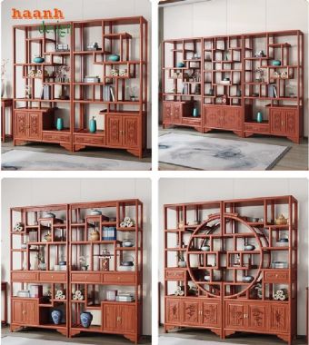 Kệ Gỗ Bày Đồ Trang Trí – Tô Điểm Không Gian Sống-KTT 014