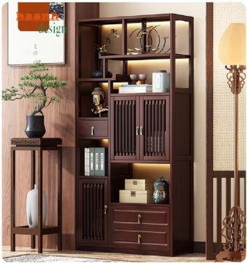 Sáng tạo không gian với kệ gỗ trang trí bày đồ-KTT 012